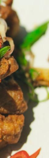 Crispy Pork Belly with Chili & Shallot Salad