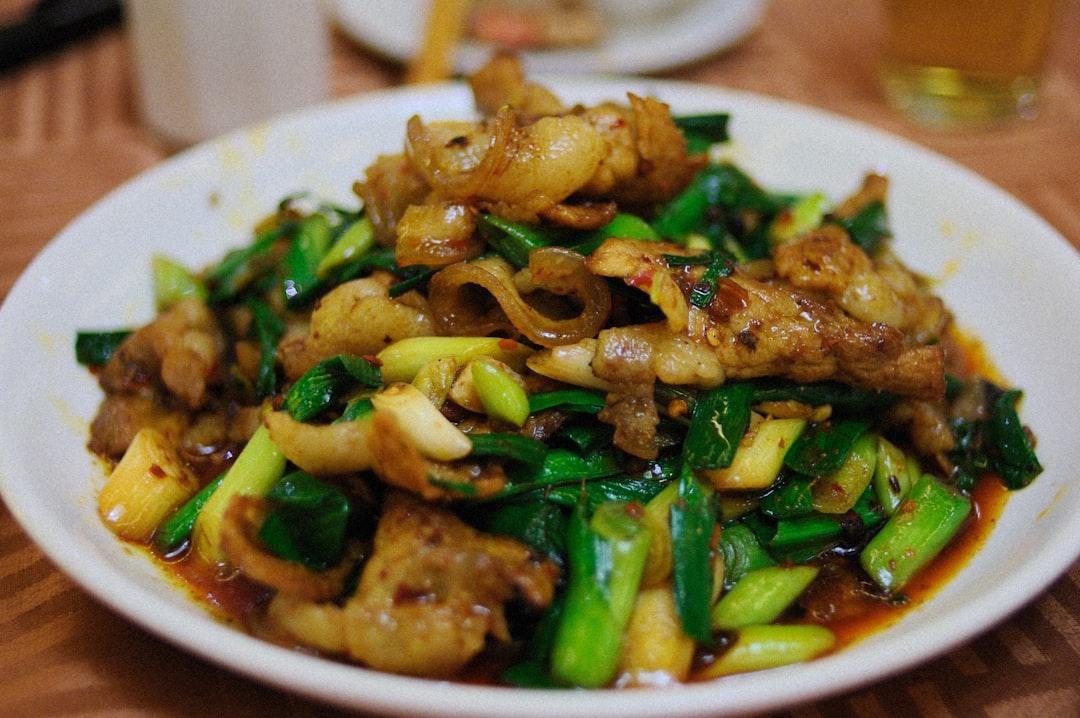 Crispy Pork Belly with Leeks & Chili Oil