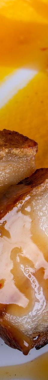 Crispy Pork Belly with Sweet Potato & Chili Glaze