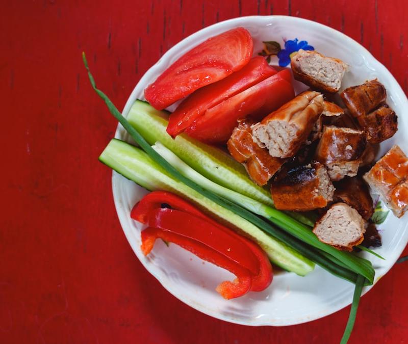 Crispy Pork Belly with Fresh Veggie Slaw