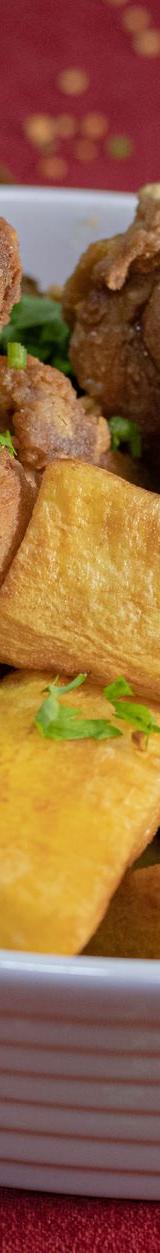 Crispy Pork Belly with Yuca & Fries