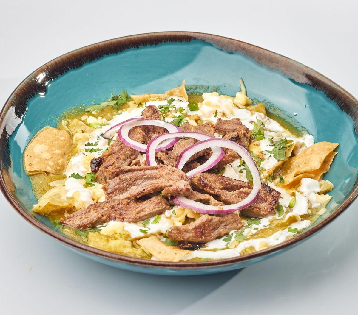 Crispy Pork Chilaquiles