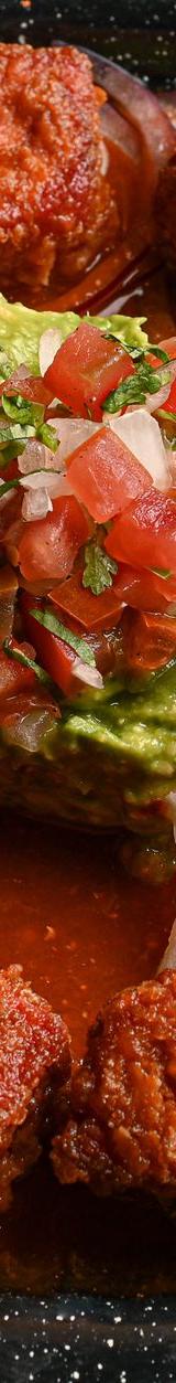 Crispy Pork Chunks with Guac & Pico