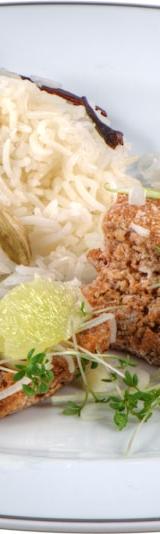 Crispy Pork Chunks with Rice