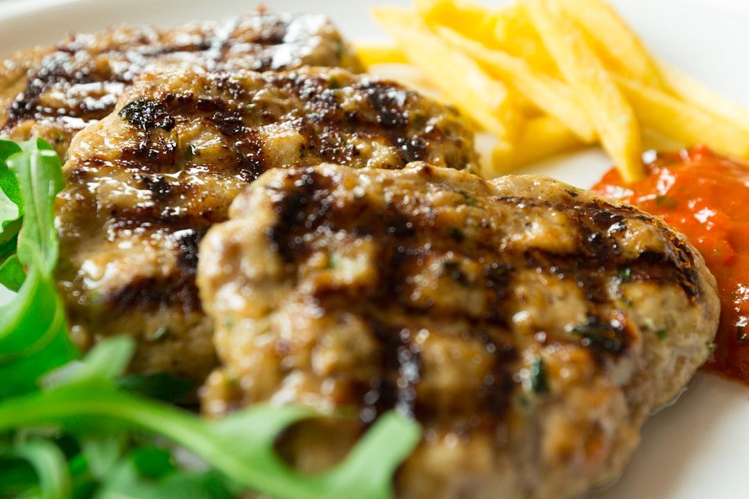 Crispy Pork Frikadellen with Fries & Ajvar