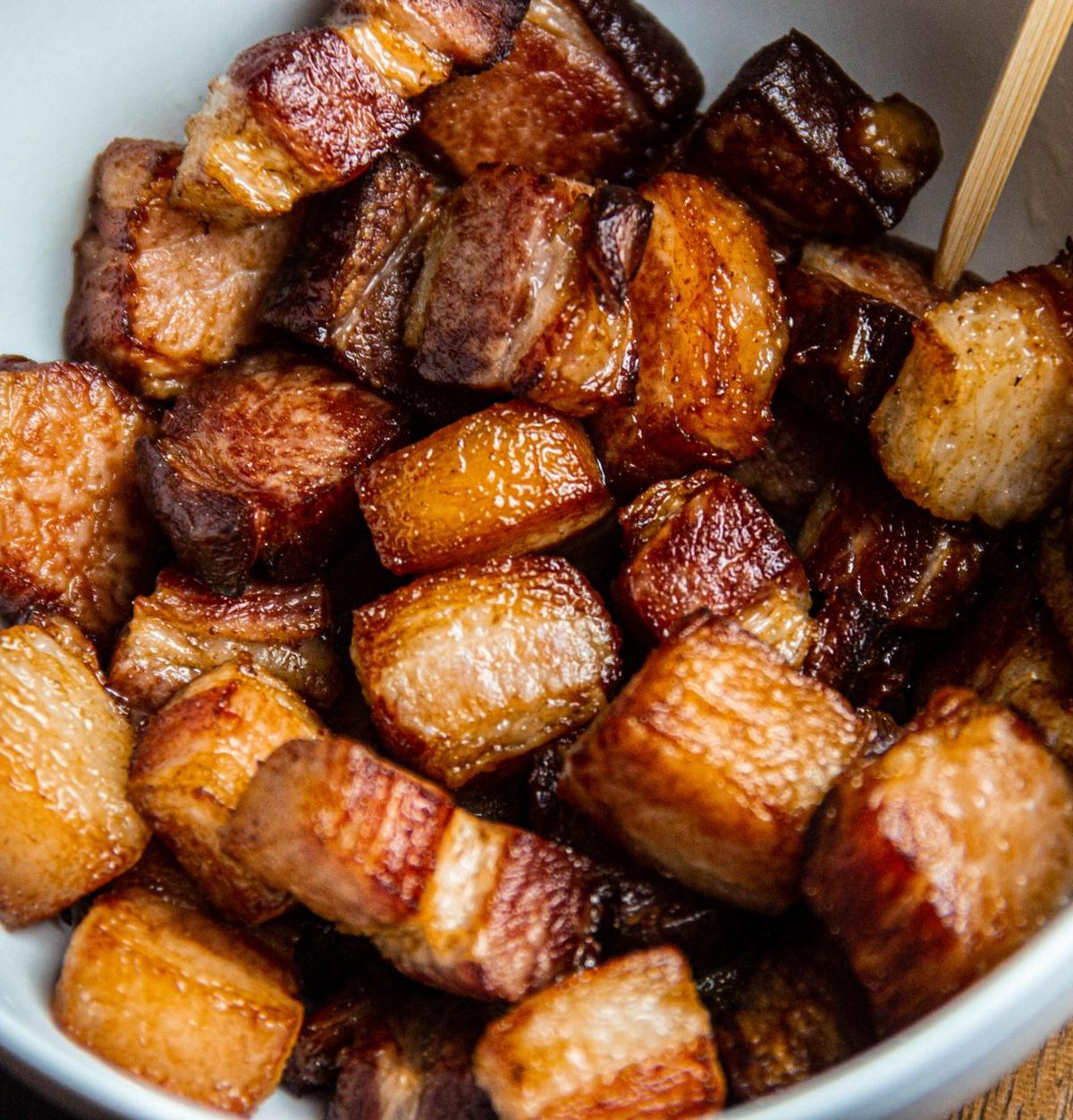 Crispy Pork Fritters with Mojo