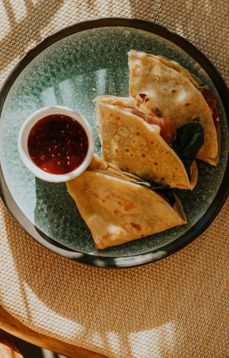 Crispy Pork Gringas with Salsa Roja