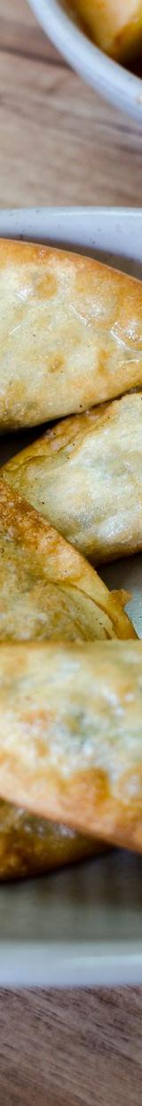 Crispy Pan-Fried Pork Gunmandu with Pickled Radish