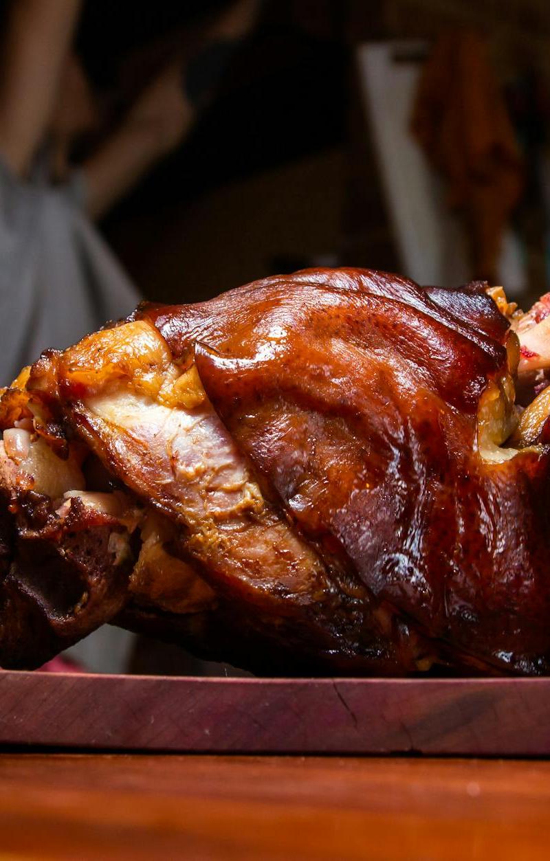 Crispy Pork Knuckle with Caraway & Beer