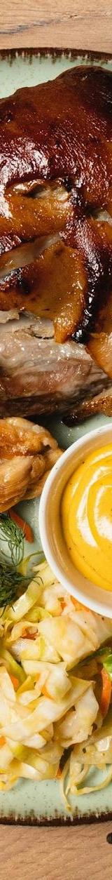Crispy Pork Knuckle with Mustard Sauce