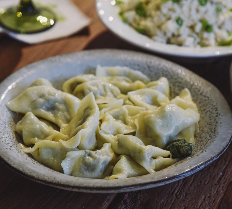 Crispy Pork Pierogi Skillet