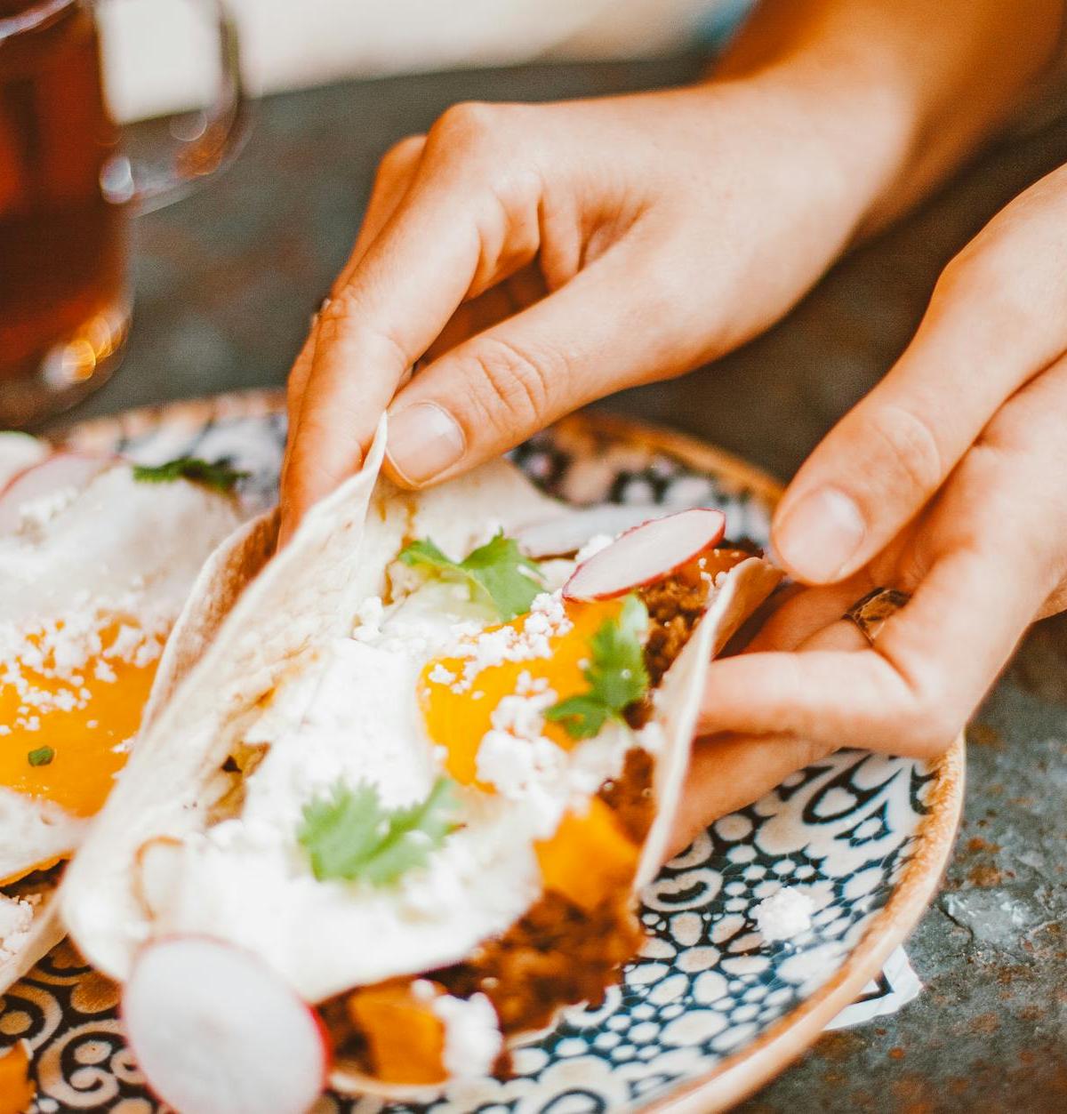 Crispy Potato & Egg Tacos
