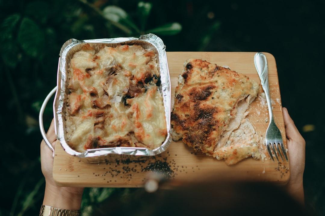 Crispy Potato Gratin with Baked Chicken
