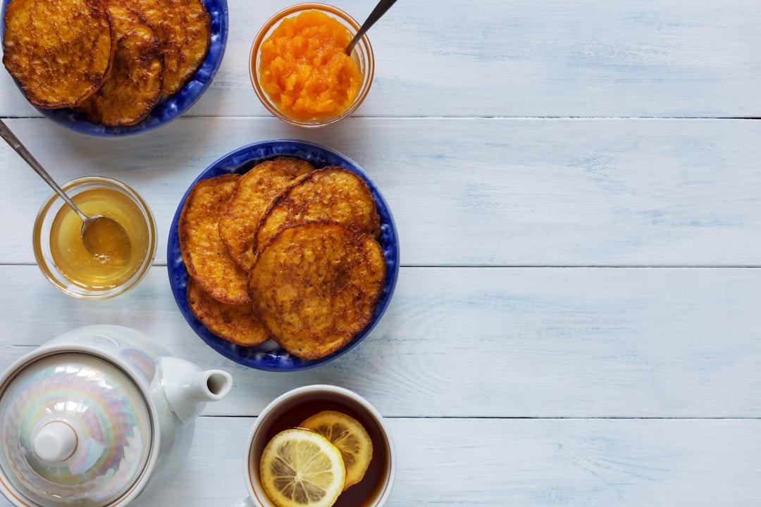 Crispy Potato Pancakes with Honey & Jam