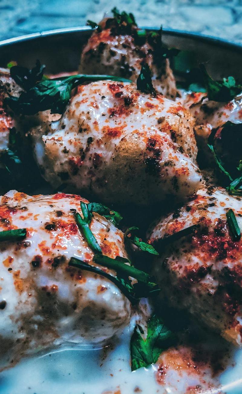 Crispy Potato Patties with Yogurt & Chutney