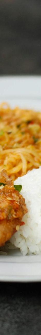 Crispy Sambal Chicken with Rice & Noodles