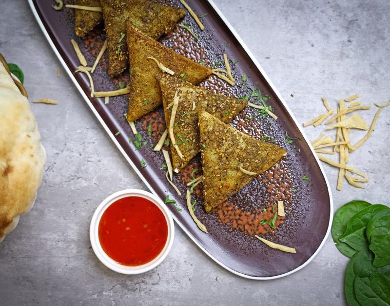10-Minute Crispy Samosa with Tomato Chutney