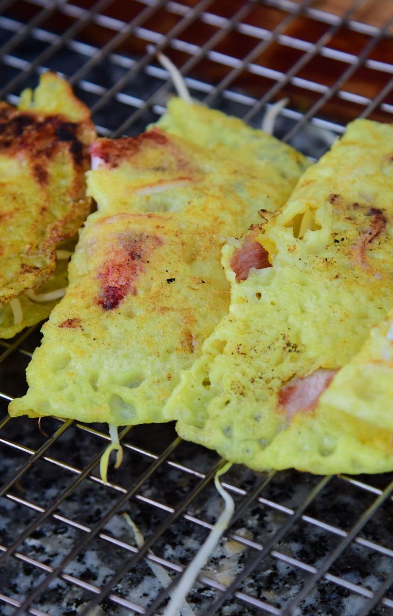 Crispy Seafood Banh Xeo (Vietnamese Sizzle Crepe)