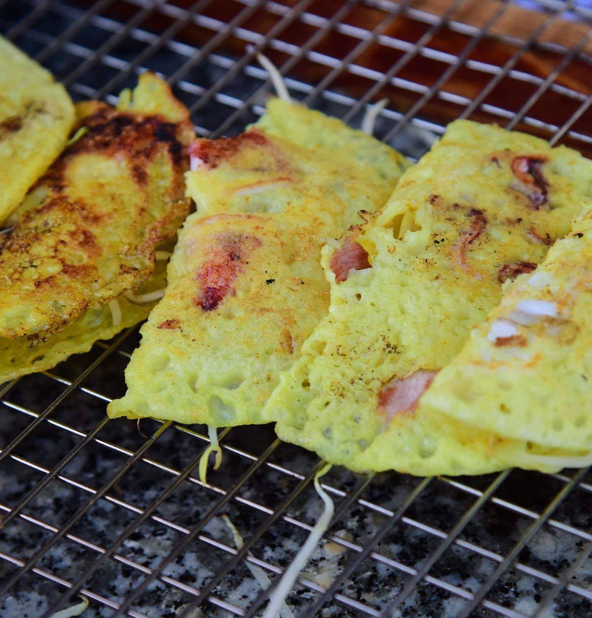 Crispy Seafood Banh Xeo (Vietnamese Sizzle Crepe)