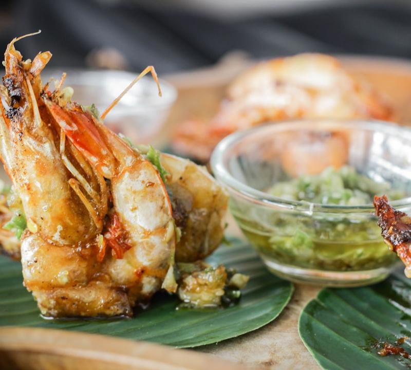 Crispy Seafood Batagor with Peanut Sauce