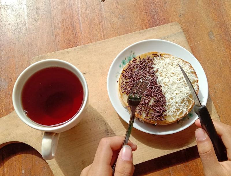 Crispy Serabi Pancakes with Sweet Soy Drizzle