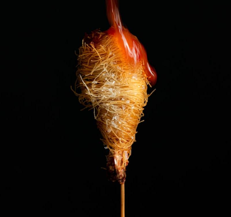 Crispy Shrimp Noodle Nest with Sweet Chili