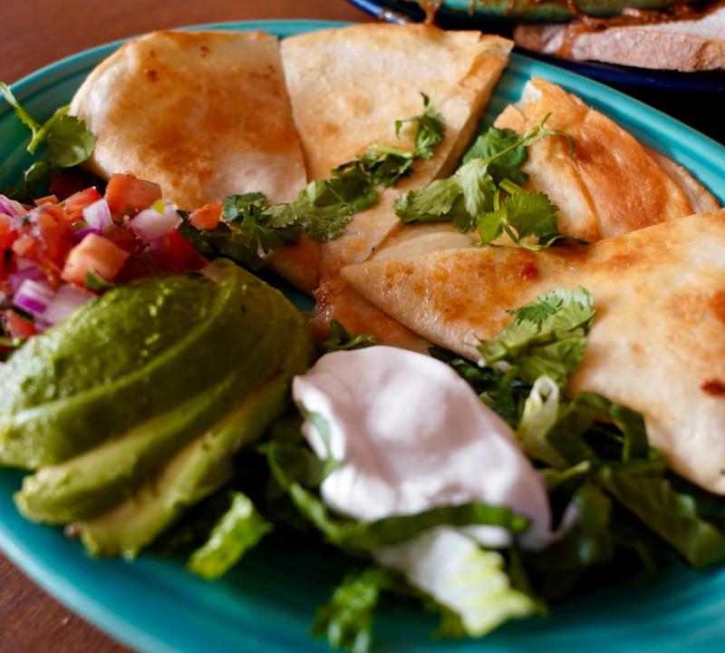 Crispy Skillet Chicken Quesadillas