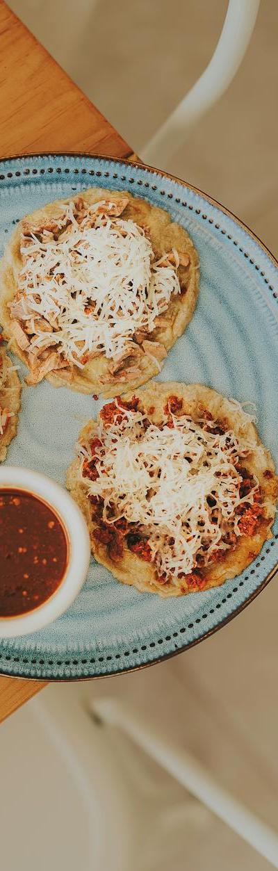 Crispy Sopes with Shredded Beef Tinga