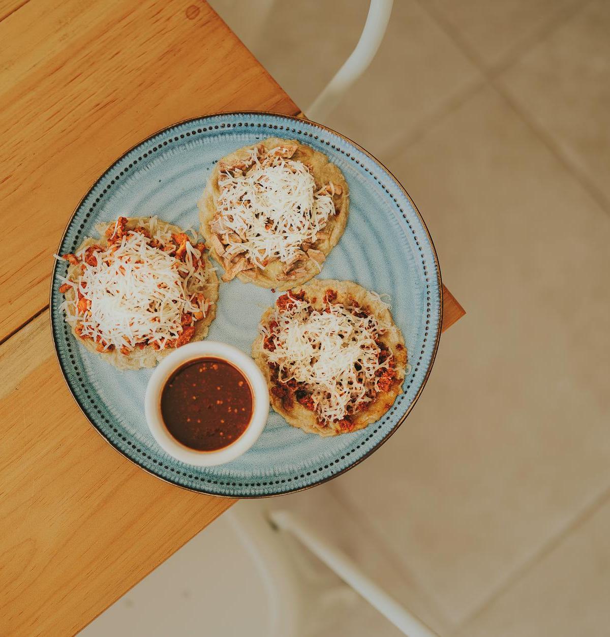 Crispy Sopes with Shredded Beef Tinga