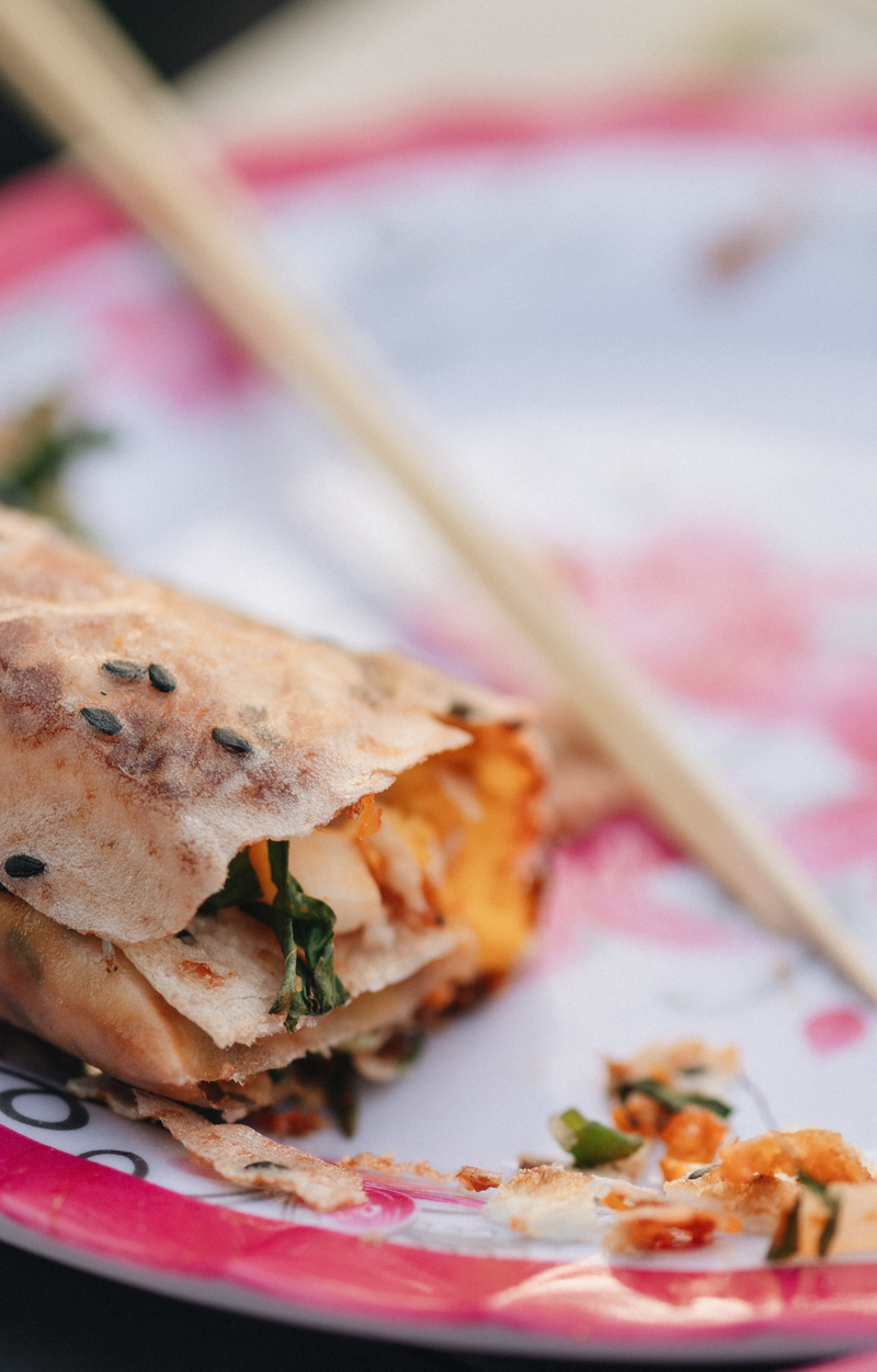 Crispy Soy Egg Pancake Roll