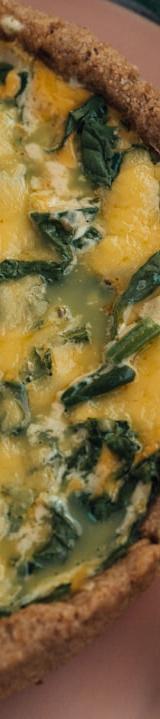 Crispy Spinach & Gruyère Skillet Quiche