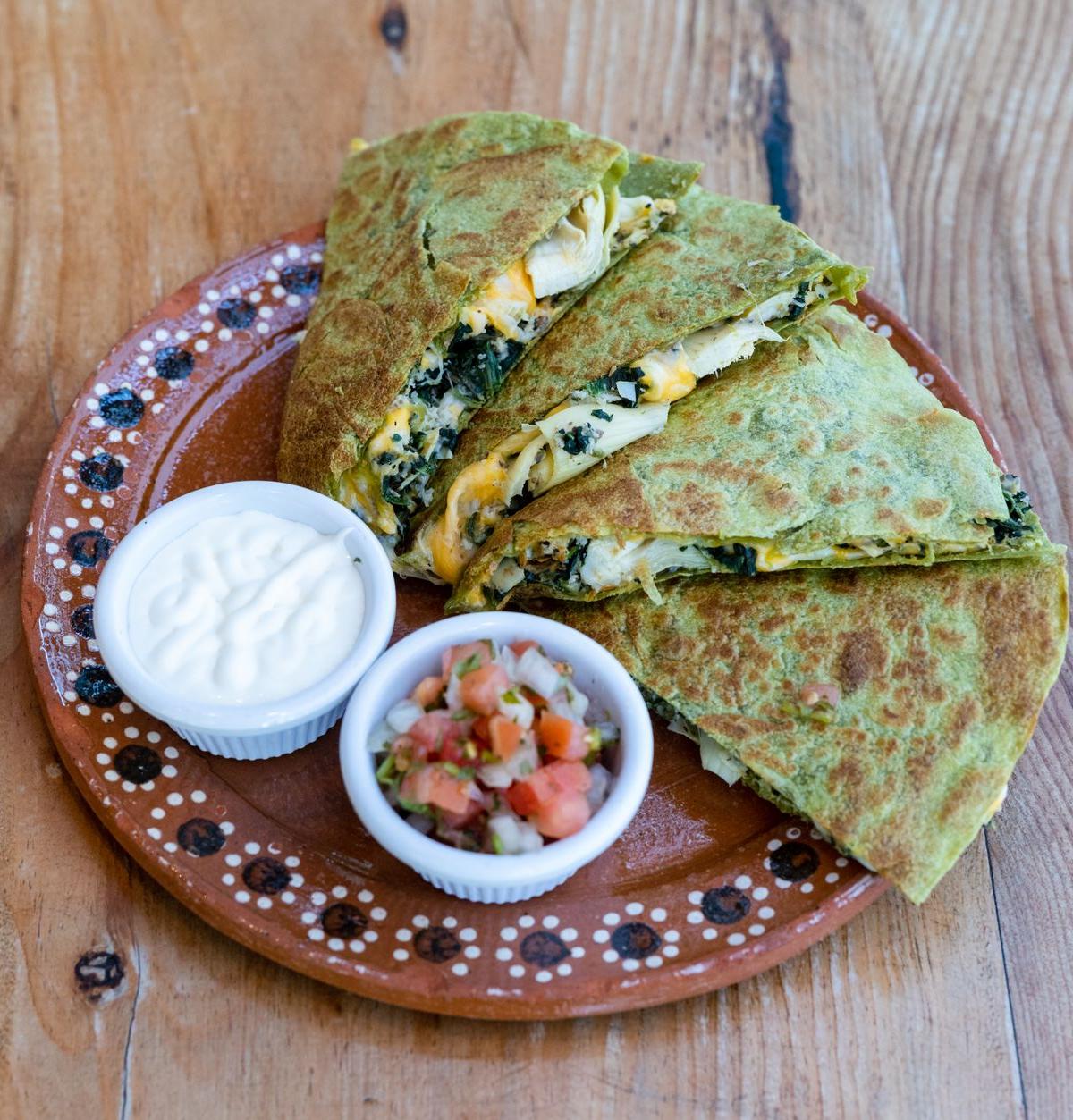 Crispy Squash Blossom Quesadilla