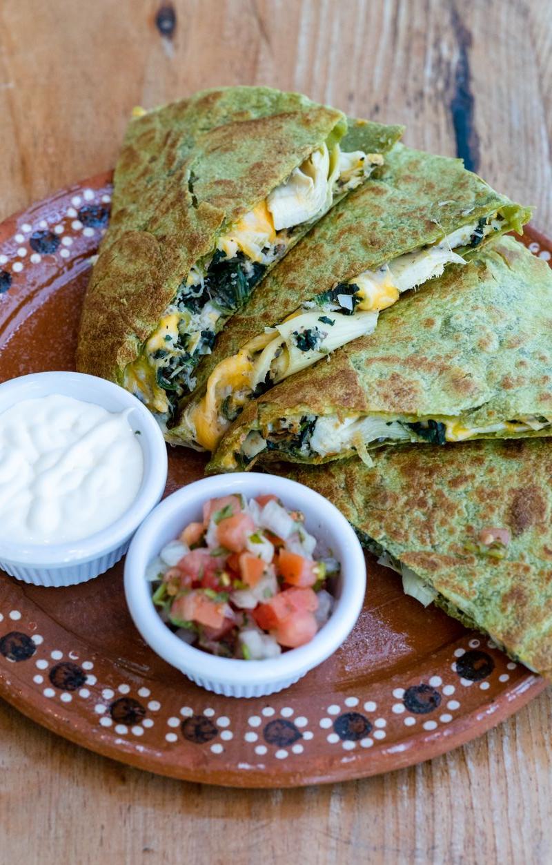 Crispy Squash Blossom Quesadilla
