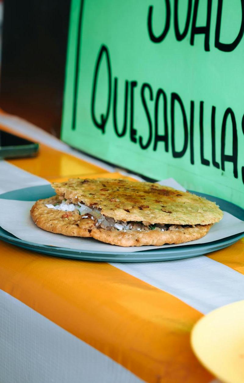 Crispy Squash Blossom Quesadillas