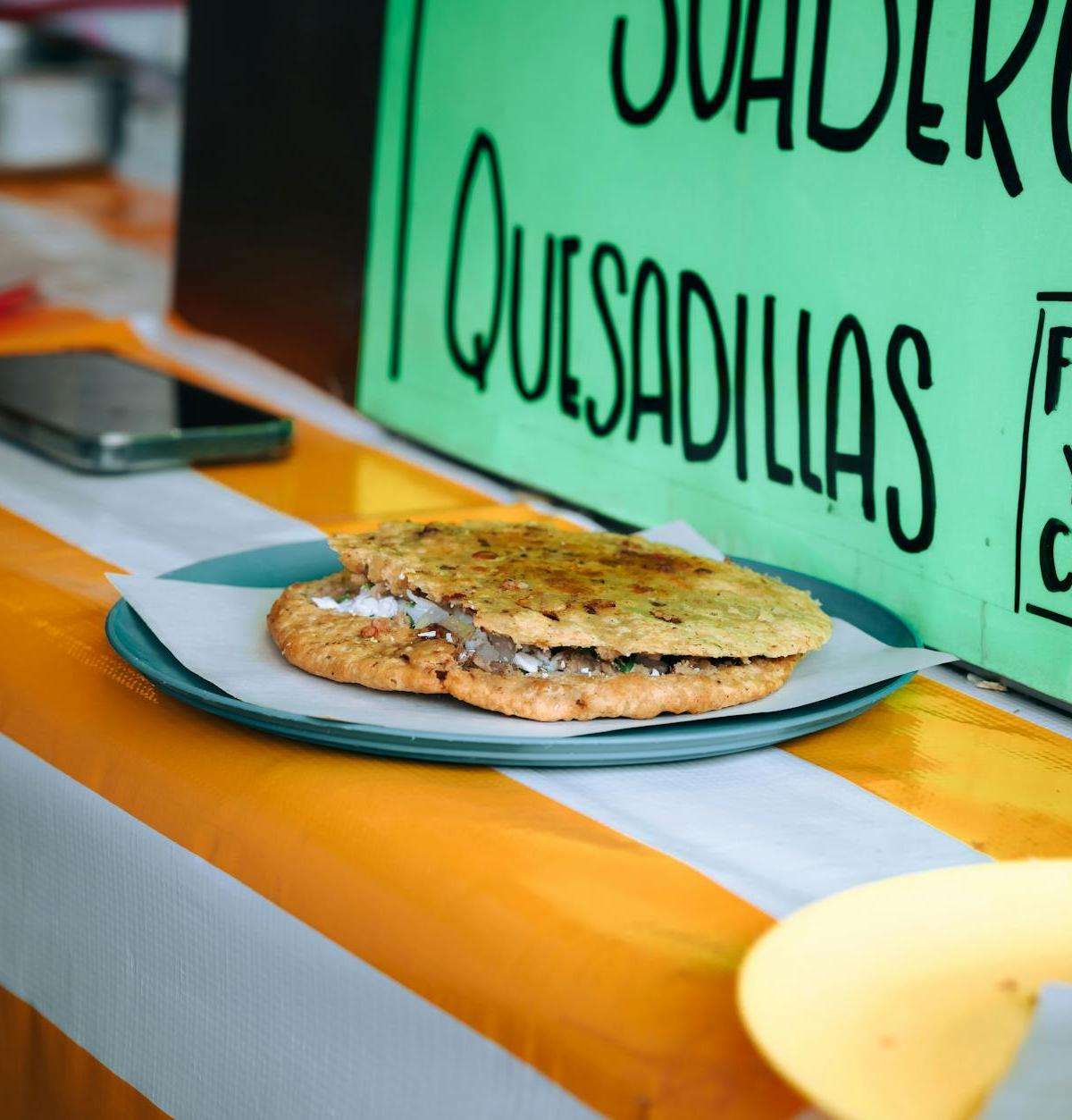 Crispy Squash Blossom Quesadillas