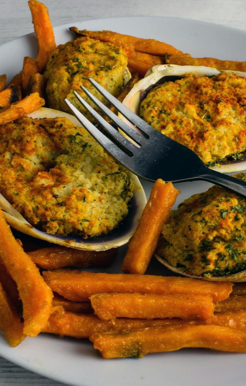 Crispy Stuffed Quahogs