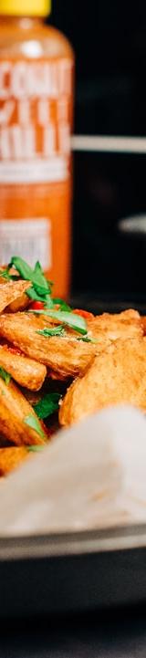 Crispy Sweet Potato Fries with Spiced Dipping Sauce
