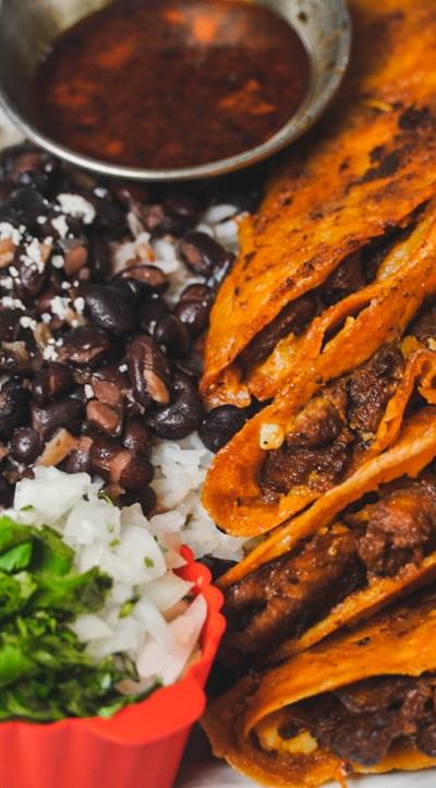 Crispy Tlayudas with Charred Beans & Toppings