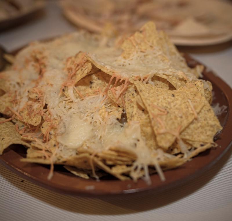 Crispy Tlayudas with Refried Beans & Cheese
