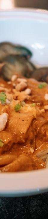Crispy Tofu Peanut Noodle Bowl