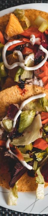 Crispy Tostadas with Black Beans & Cheese