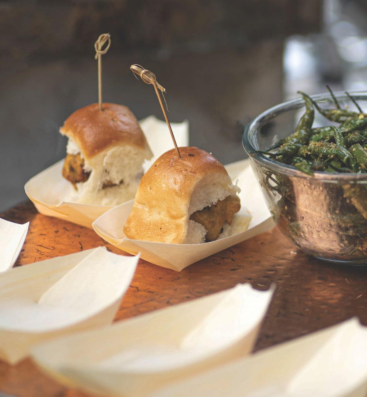 Crispy Vada Pav with Fried Chili