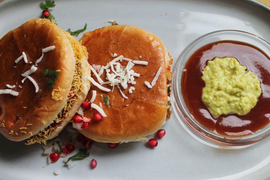 Crispy Vetkoek with Cheese & Chutney