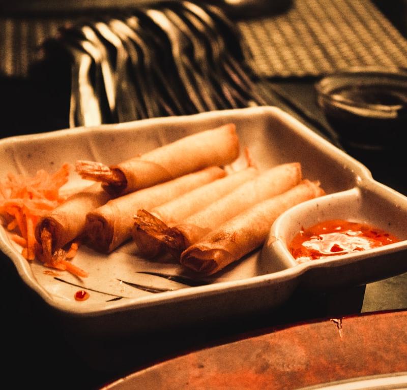 Crispy Vietnamese Pork Spring Rolls