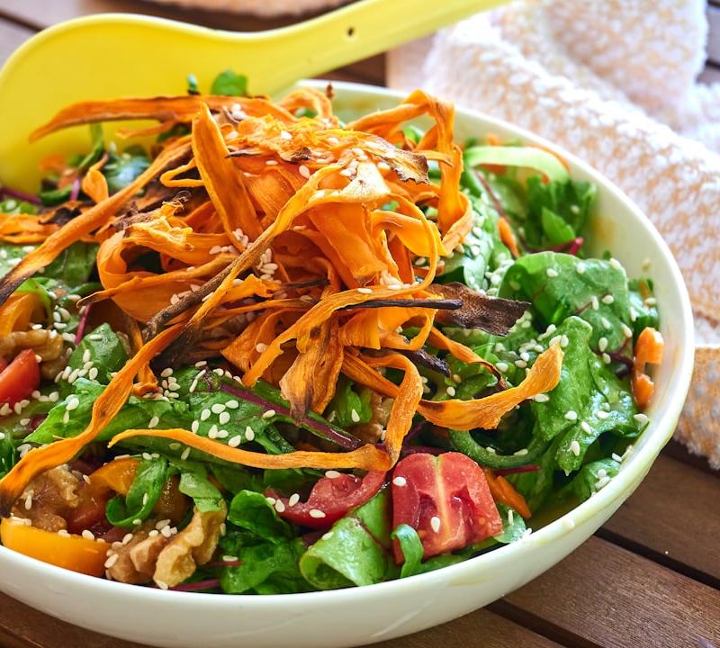 Crunchy Sesame Slaw with Sweet Potato