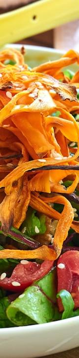 Crunchy Sesame Slaw with Sweet Potato