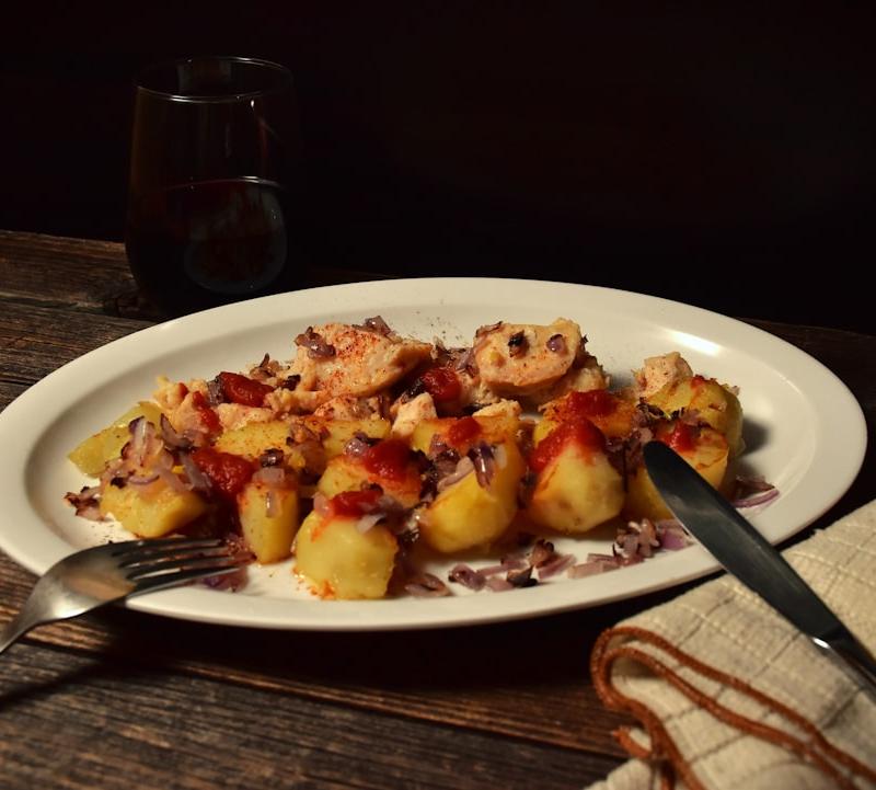 20-Min Cuban Chicken Stew with Potatoes & Olives