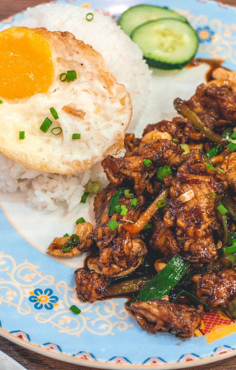 Curry Paste Fried Rice Bowl with Crispy Egg