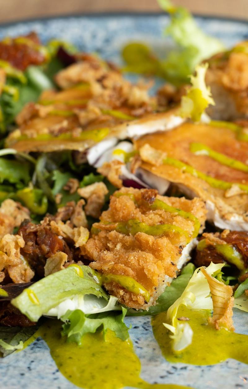 Esquites Salad with Crispy Chicken