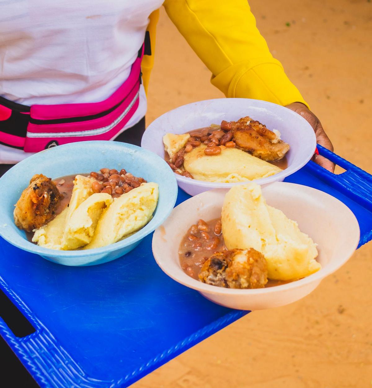 Ewa Agoyin with Yam & Plantain